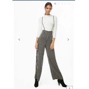 Striped Suspender Pants